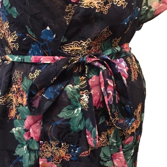 VINTAGE Intimate Moods Floral Slip Dress & Robe Set - Picture 4 of 7